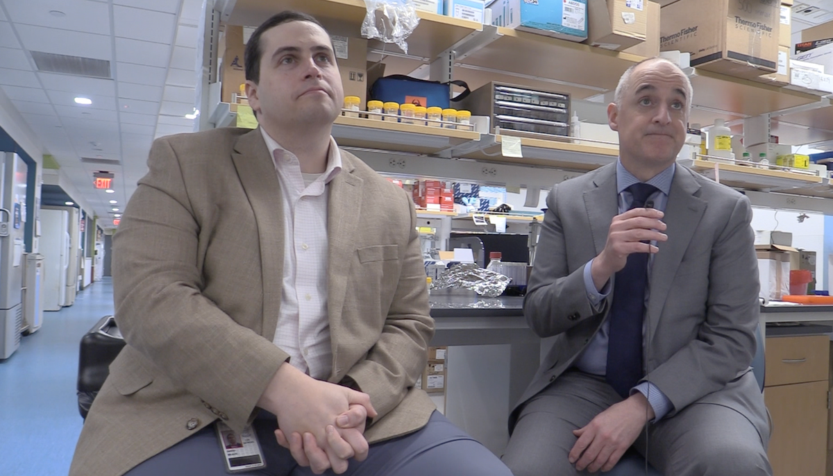 David Braun, MD, PhD, and Patrick Kenney, MD, answer questions during a video interview