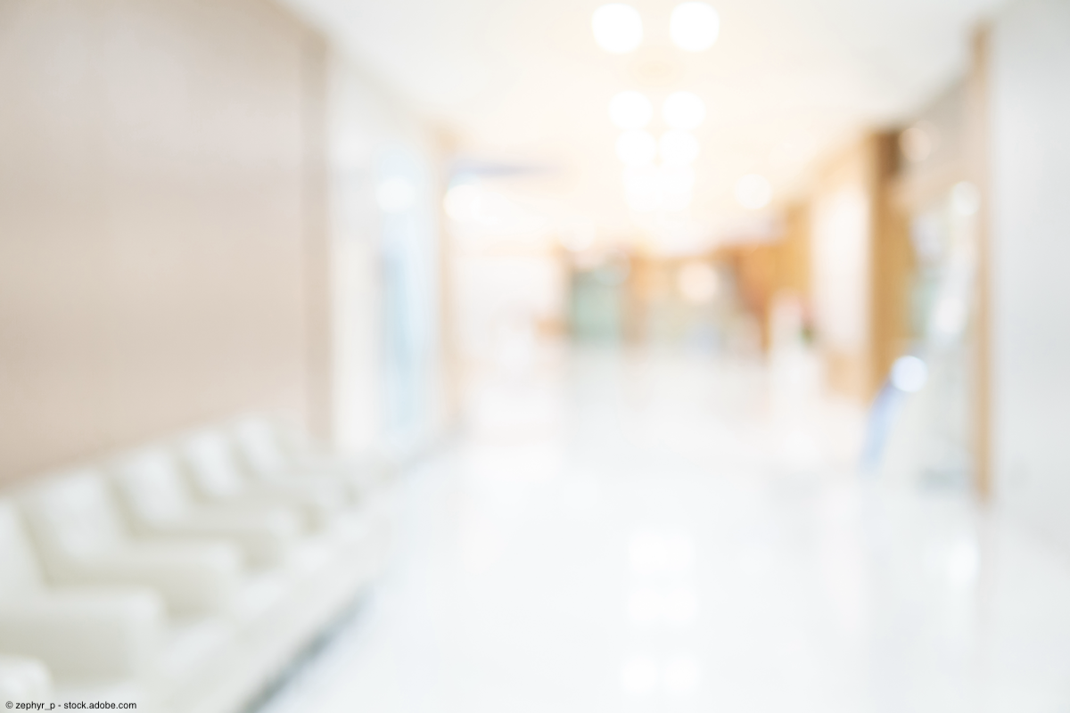 blurred photo of clinic hallway