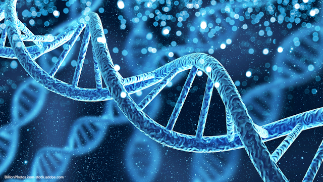 blue DNA helix