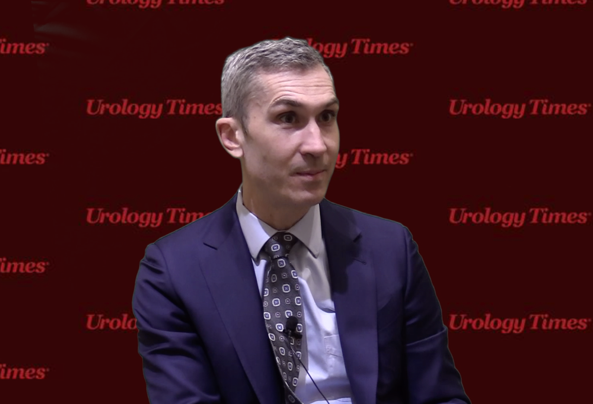 Joshua J. Meeks, MD, PhD, answers a question during a video interview