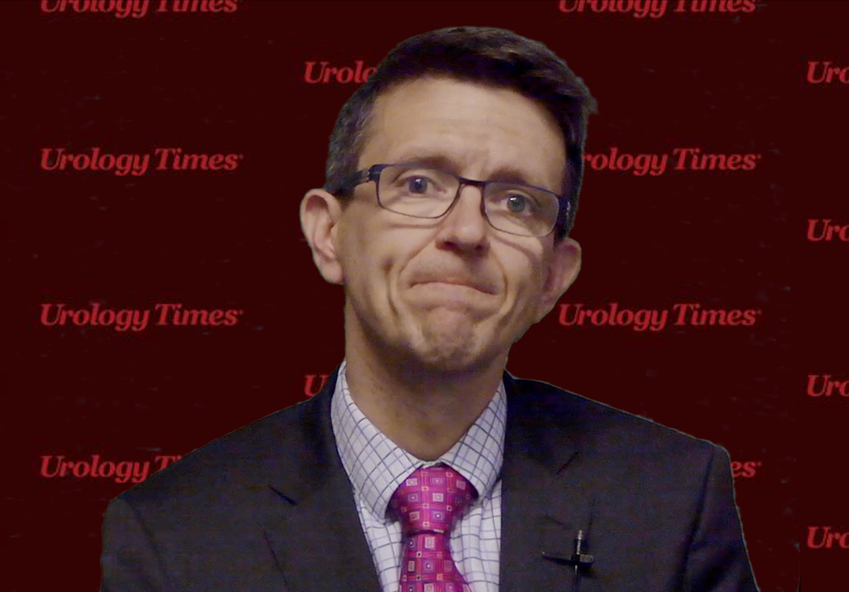 Bradley McGregor, MD, answers a question during a video interview
