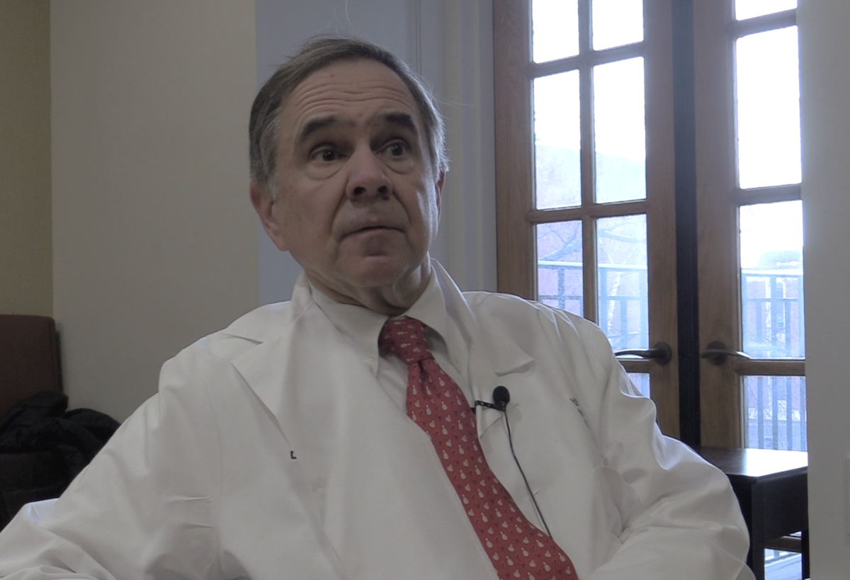 Daniel P. Petrylak, MD, answers a question during a video interview