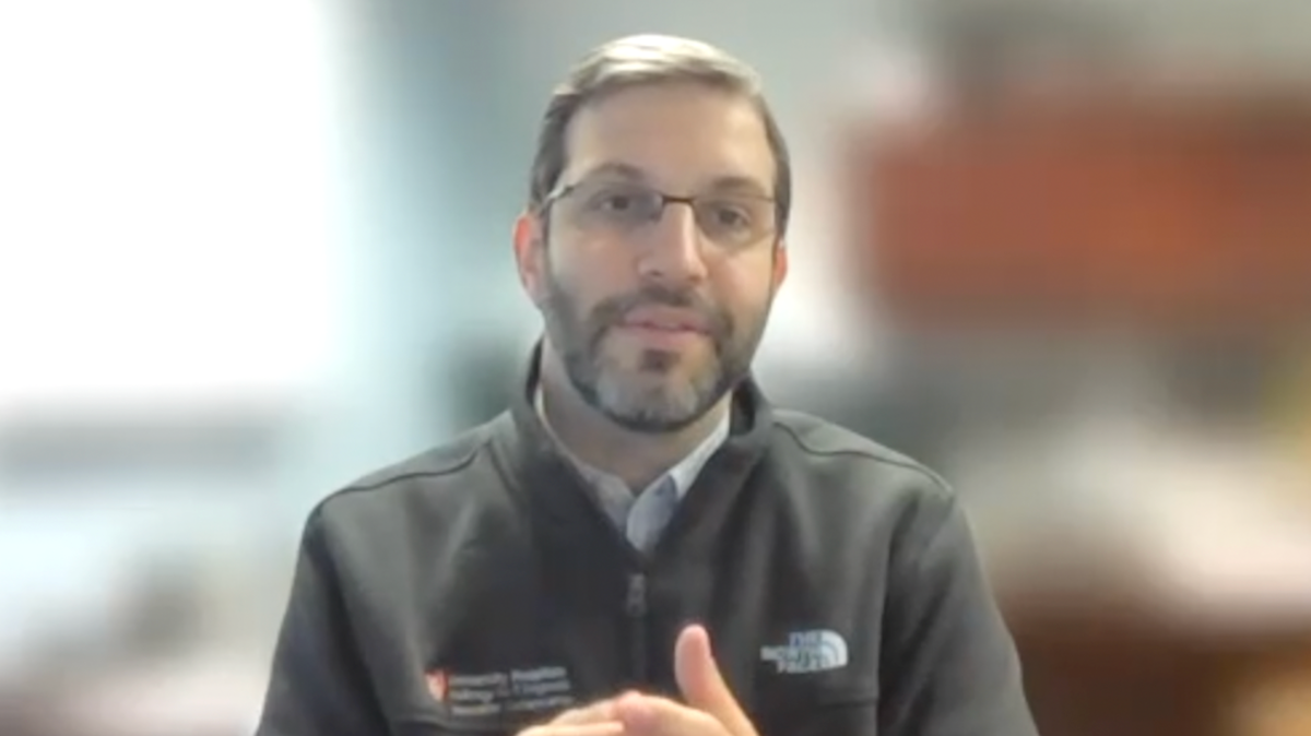 Leonardo Kayat Bittencourt, MD, PhD, answers a question during a Zoom video interview