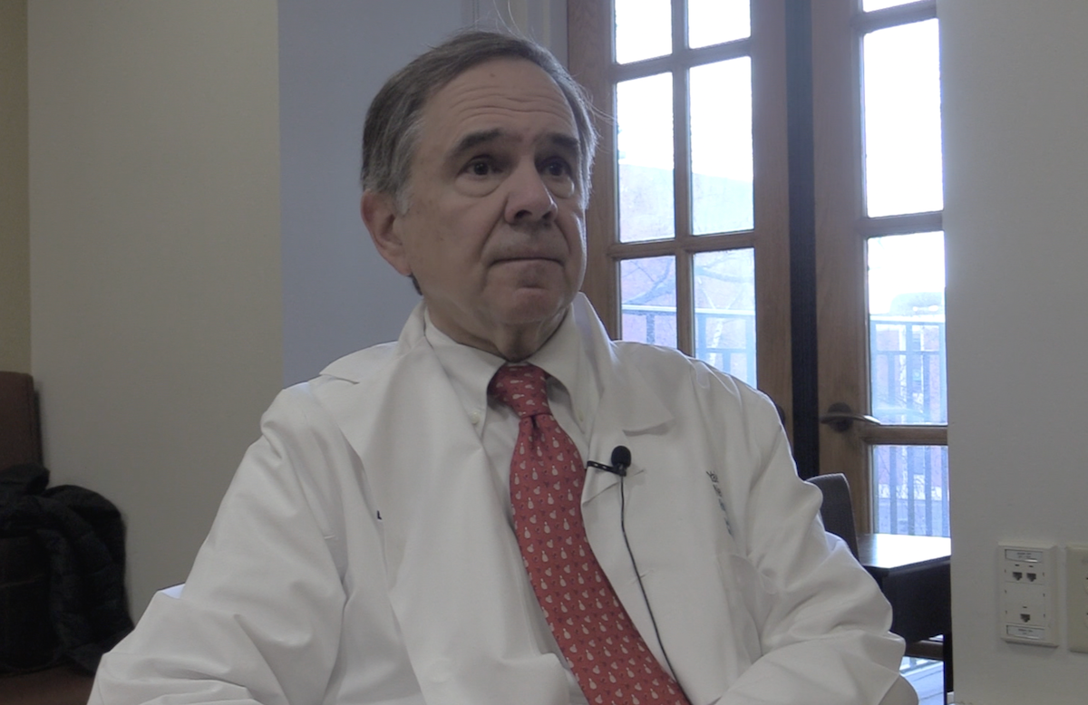 Daniel P. Petrylak, MD, answers a question during a video interview